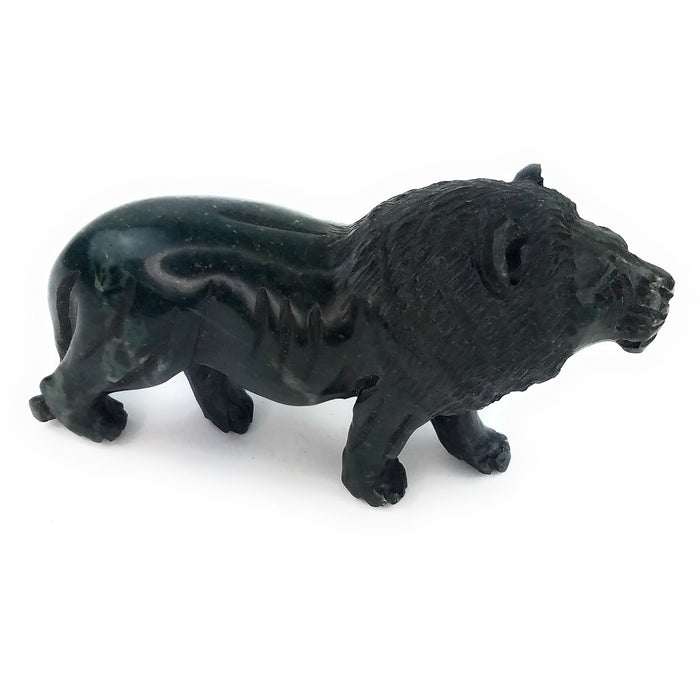 African Lion Hand Carved In Zimbabwe