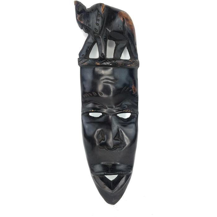 Tribal Ebony Wood African Masks Handmade In Zimbabwe