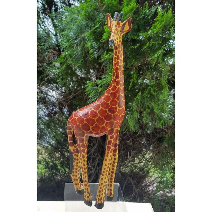 Wooden Giraffe Hand Carved In Kenya