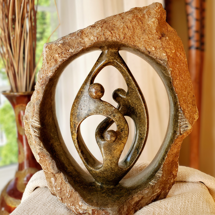 Ukama Family Of 3 Sculpture