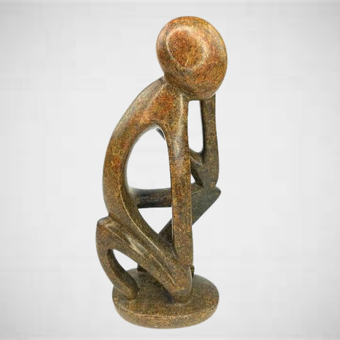 Shona Stone Thinker Sculpture Handmade In Zimbabwe