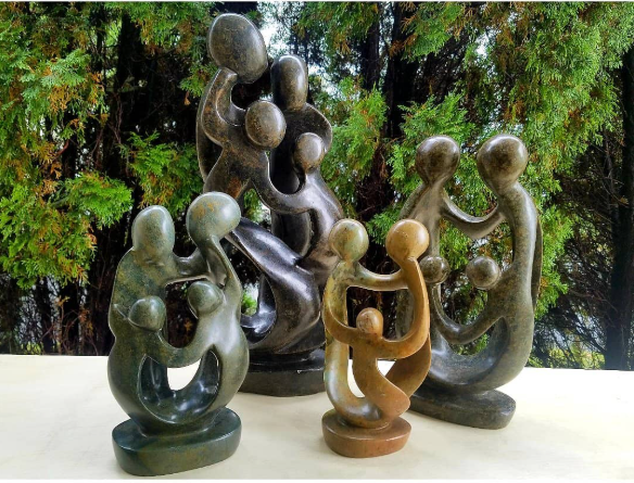 The Timeless Beauty of Hand-Carved Shona Stone Family Sculptures