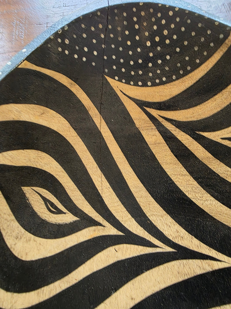 Jacaranda Wood Zebra Print Decorative Bowl | Hand Carved in Zimbabwe