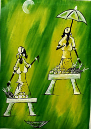 African Hardworking Women Painting – Handmade Canvas Wall Art
