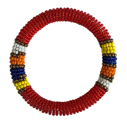 Red Maasai Bead Bracelet – Handmade African Jewelry