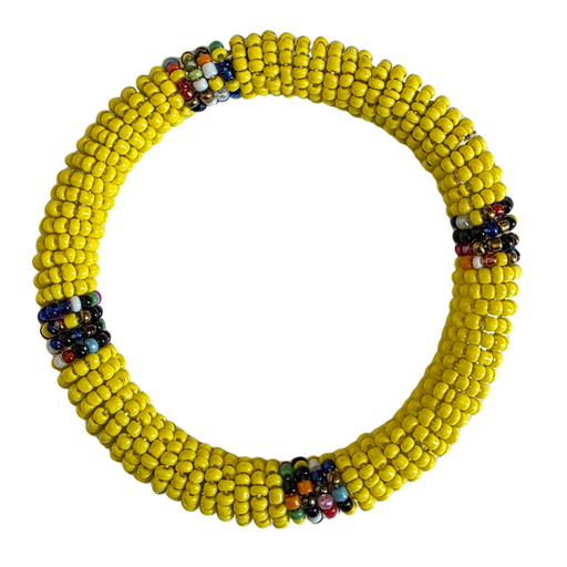 Yellow Maasai Bead Bracelet – Handmade African Jewelry