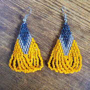 Yellow Maasai Beaded Earrings from Kenya | A Taste Of Africa