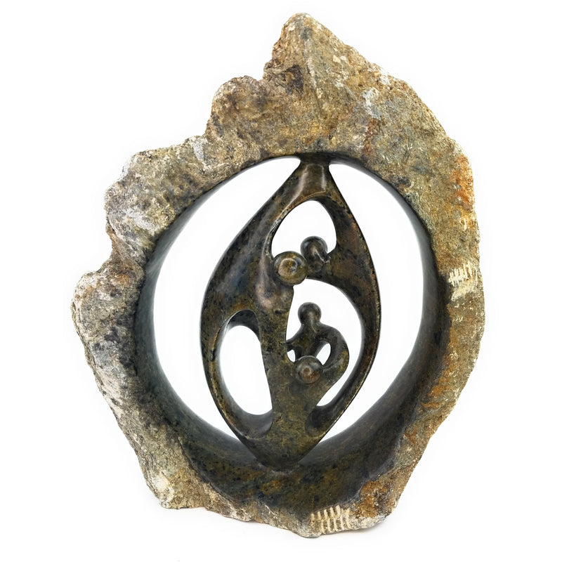 Ukama Family Of 4 Hand Carved In Zimbabwe