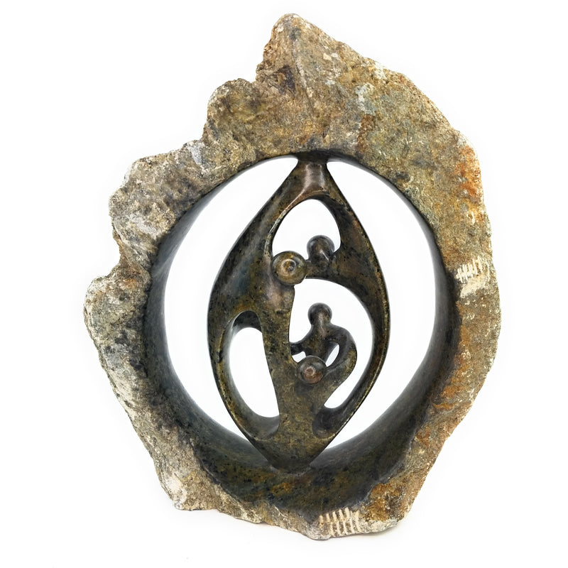 Ukama Family Of 4 Hand Carved In Zimbabwe