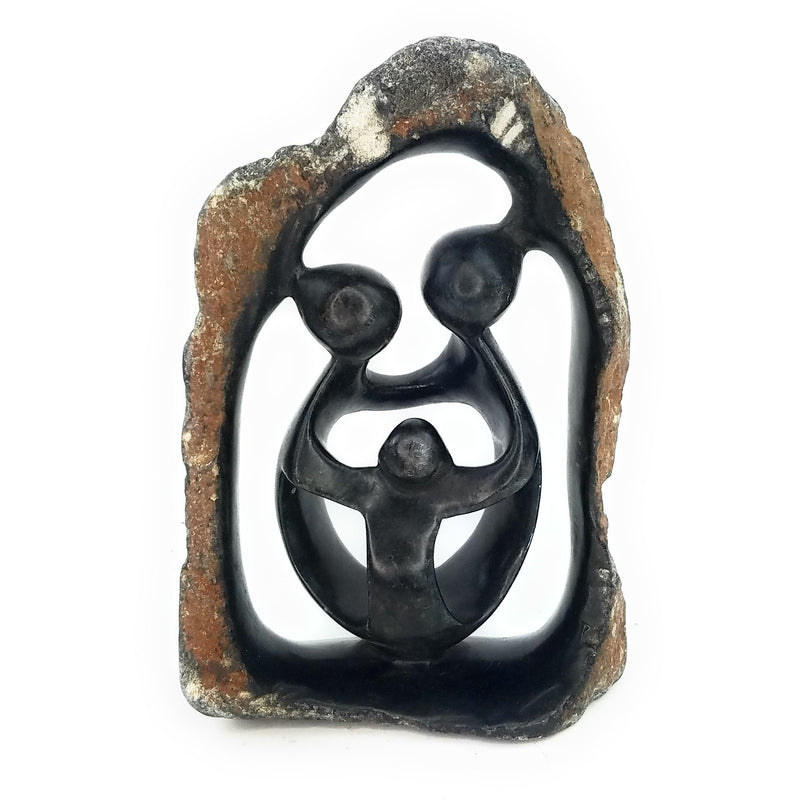 Ukama Family Of 3 Hand Carved In Zimbabwe