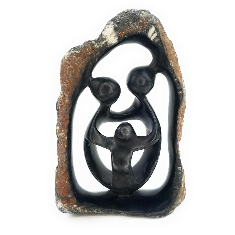 Ukama Family Of 3 Hand Carved In Zimbabwe