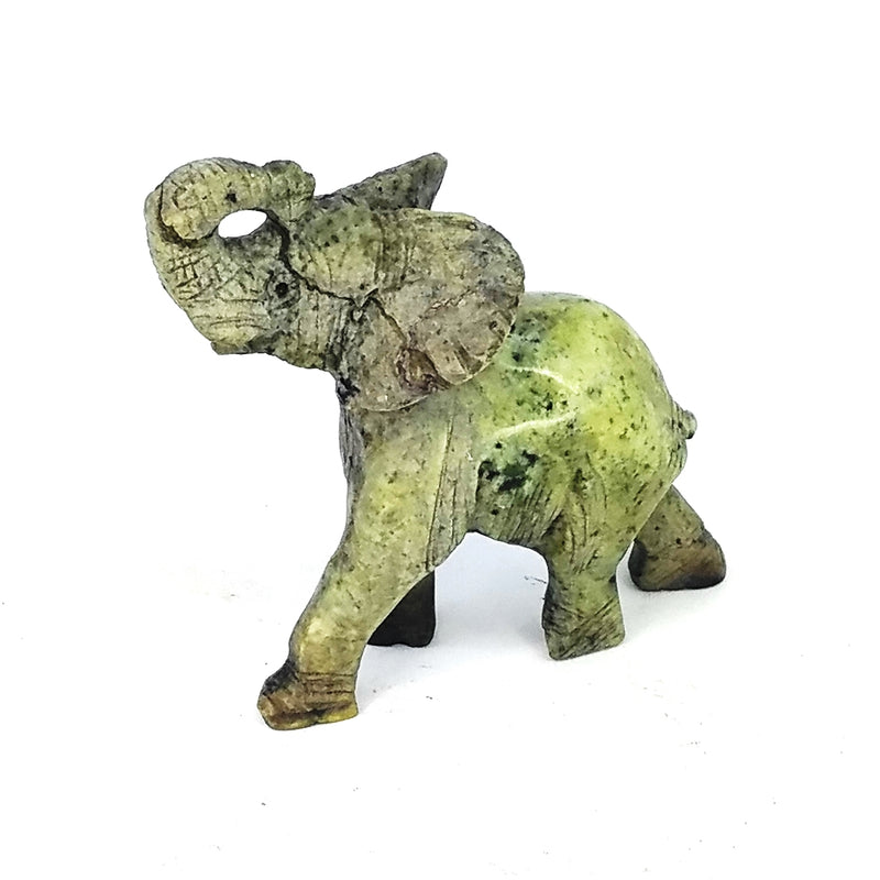 African Elephant Statue with Trunk Up | Hand Carved In Zimbabwe