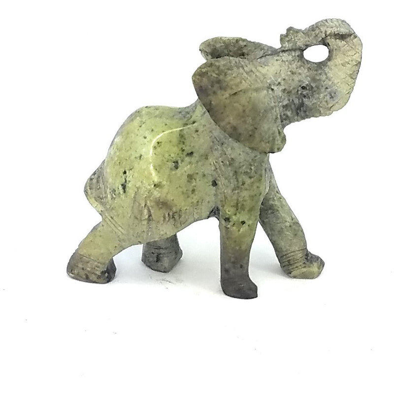 African Elephant Statue with Trunk Up | Hand Carved In Zimbabwe