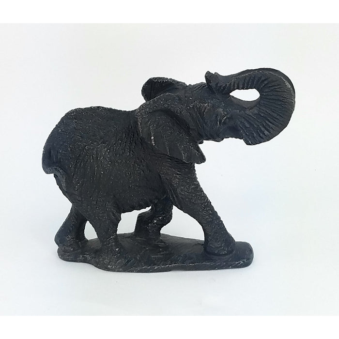 African Elephant Statue with Trunk Up | Hand Carved In Zimbabwe