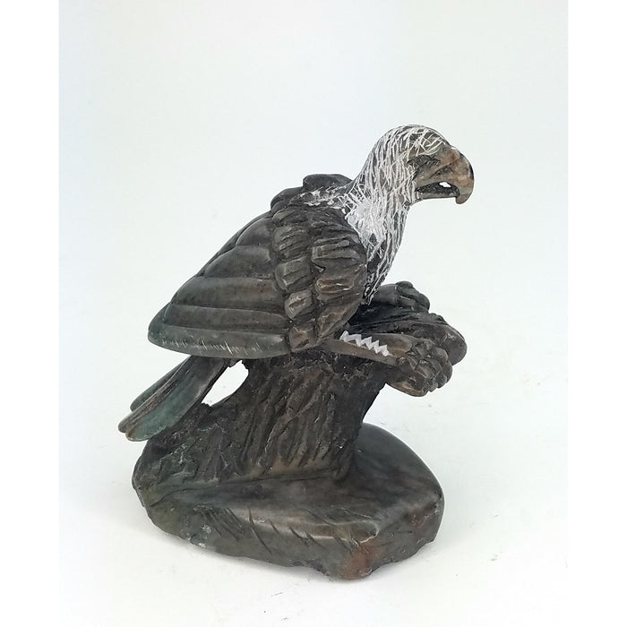 African Fish Eagle Hand Carved In Zimbabwe