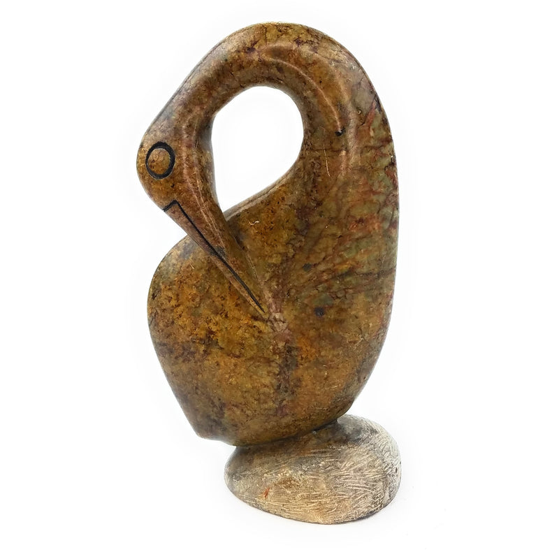 Pelican Bird Hand Carved In Zimbabwe