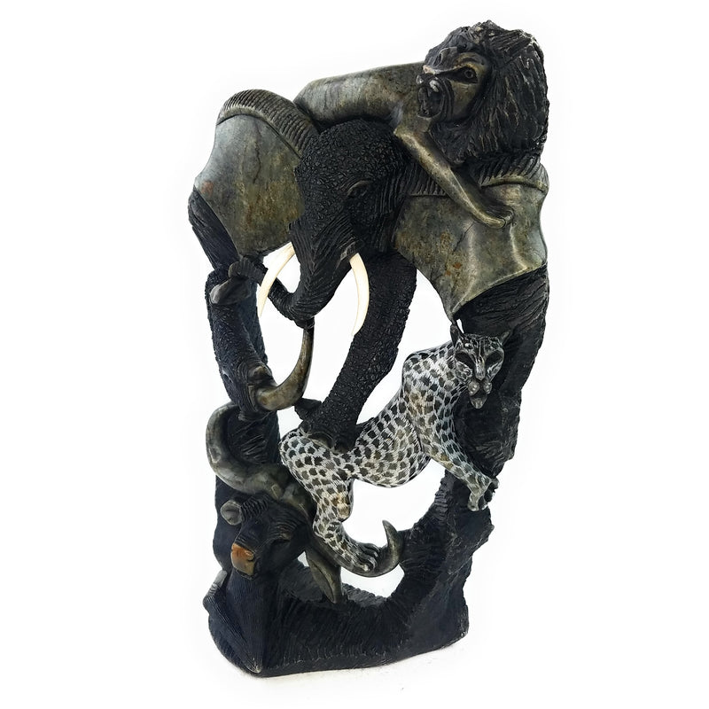 Big Five Safari Animals Stone Sculpture | Hand Carved In Zimbabwe