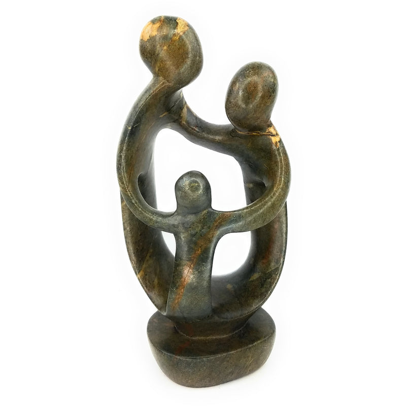 Ukama Family Of 3 Hand Carved In Zimbabwe