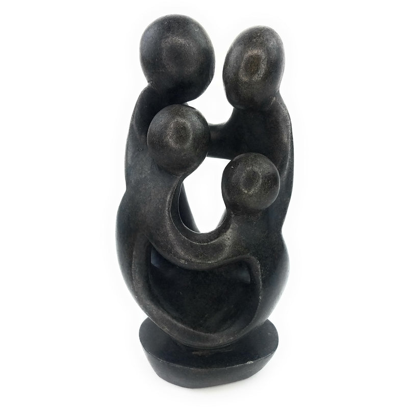 Ukama Family Of 4 Hand Carved In Zimbabwe