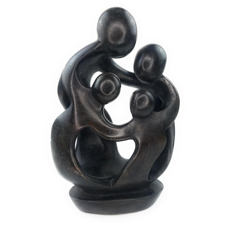 Ukama Family Of 4 Hand Carved In Zimbabwe