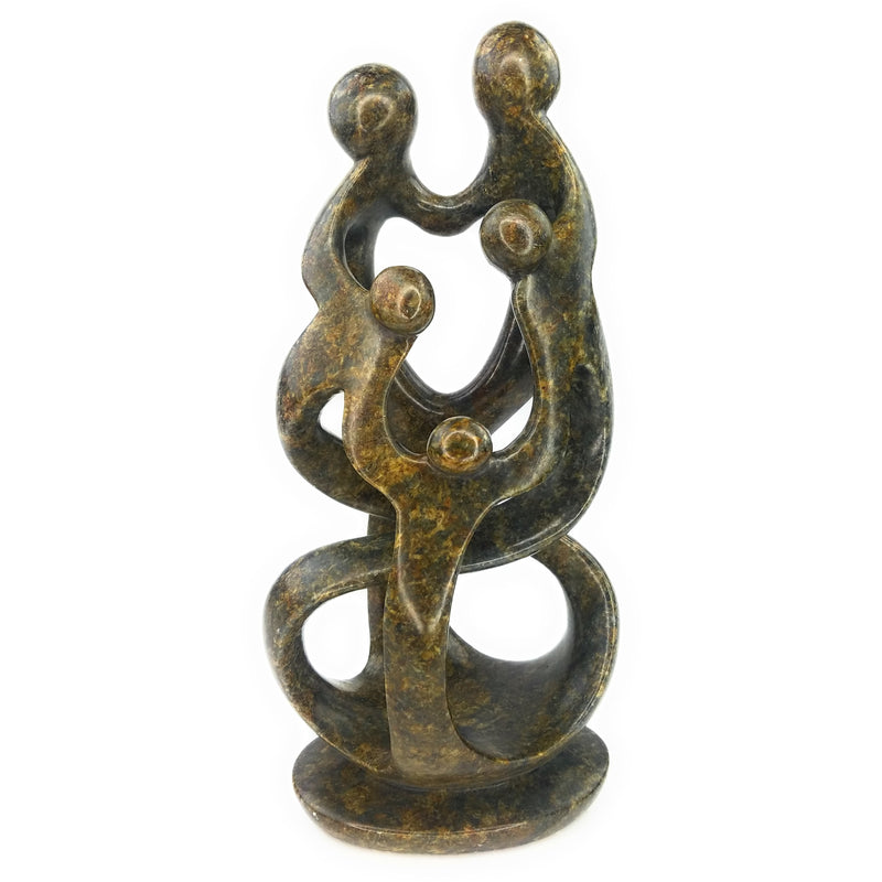 Ukama Family Of 5 Hand Carved In Zimbabwe