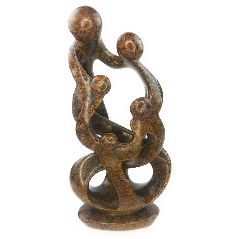 Ukama Family Of 5 Hand Carved In Zimbabwe