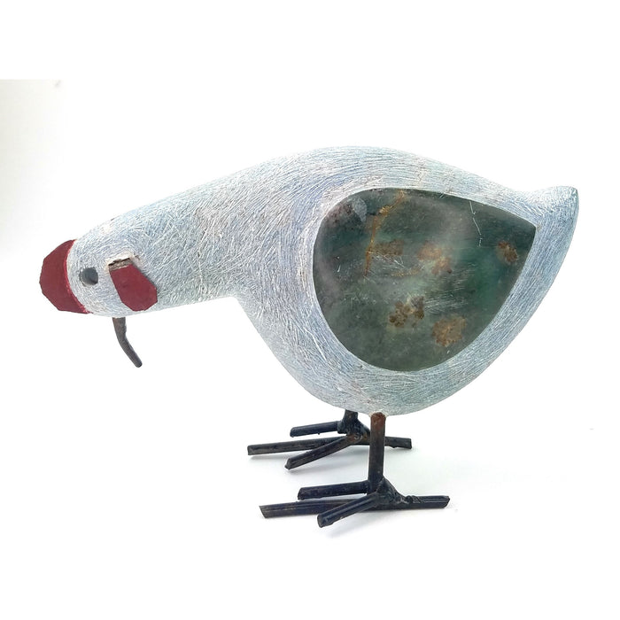 Recycled Metal and Stone Rooster