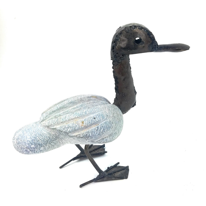 Recycled Metal and Stone Duck