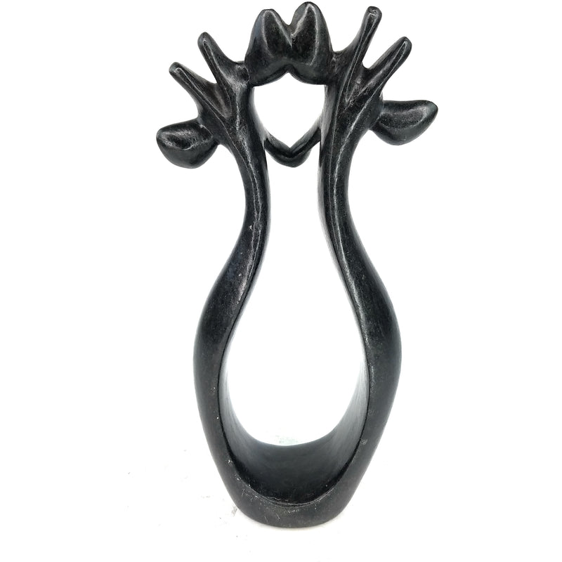 Kissing Giraffe Couple Hand Carved In Zimbabwe