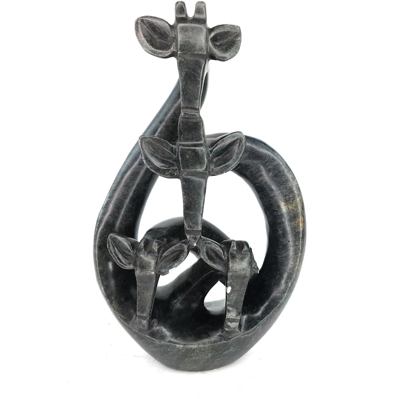 Giraffe Family Hand Carved In Zimbabwe