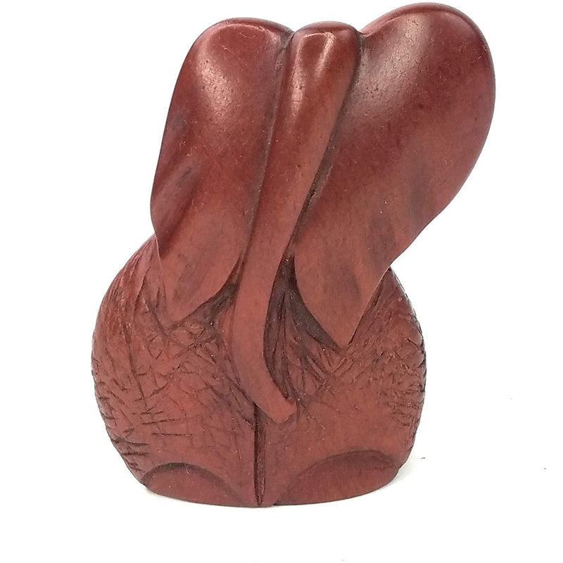 Red Stone African Elephant Statue | Hand Carved In Zimbabwe
