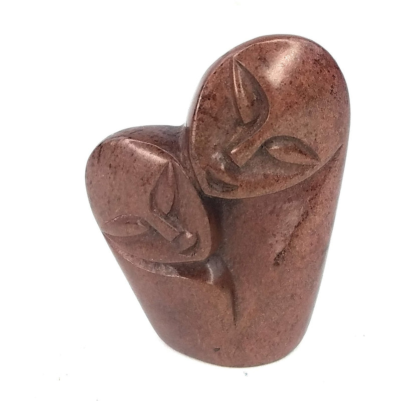 Red Stone Mother and Child Hand Carved In Zimbabwe