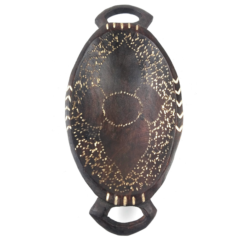 Oval Jacaranda Bowl Hand Carved In Zimbabwe