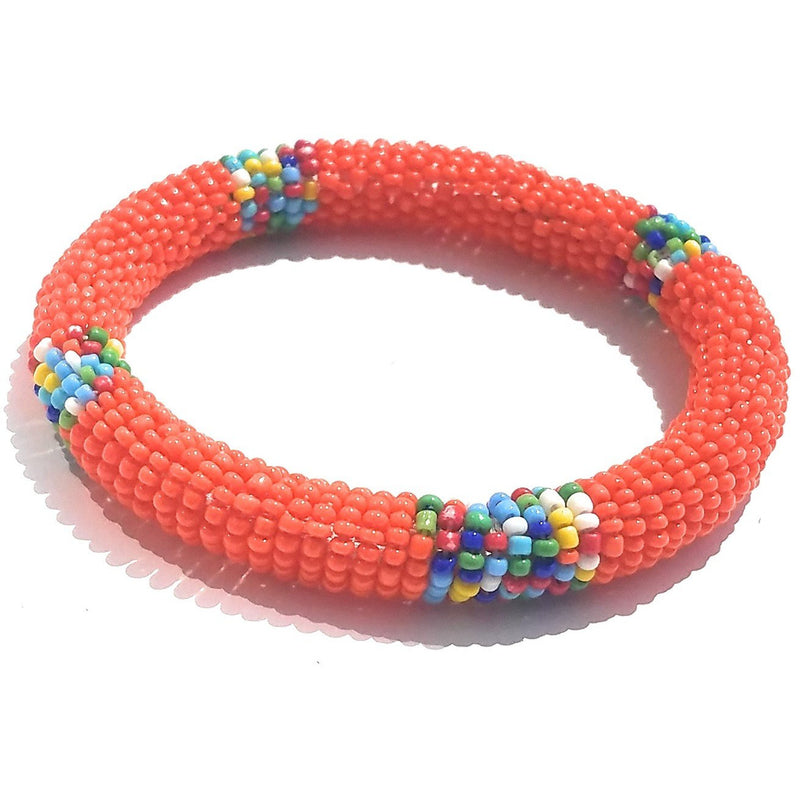 Massai Bead Bracelet - Orange