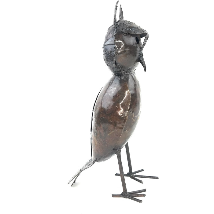 Recycled Metal Owl Handmade In Zimbabwe