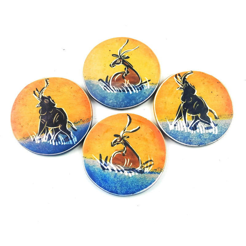 Coaster Set Safari Animals - 4 Piece Set