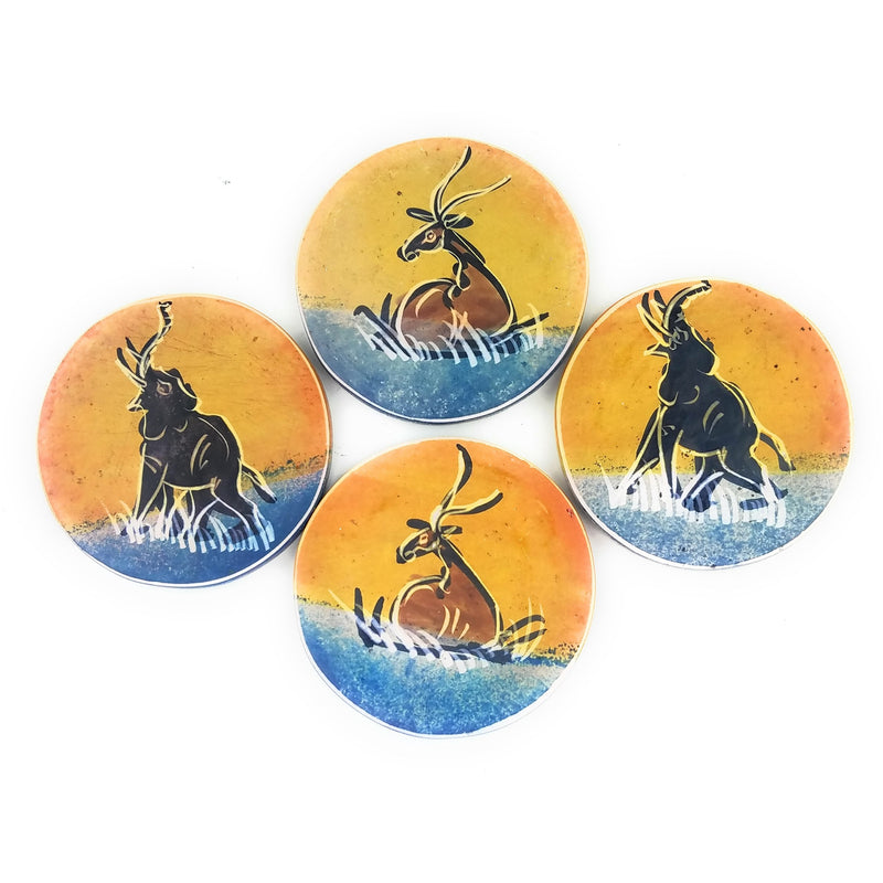 Coaster Set Safari Animals - 4 Piece Set