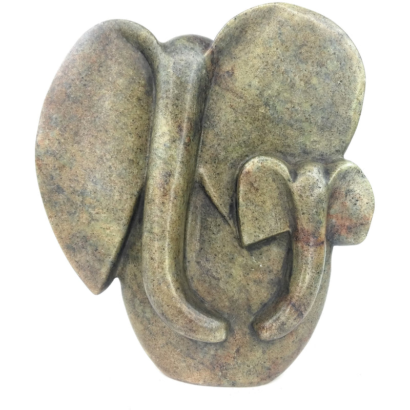 African Elephant Statue  - Mother and Child Hand Carved In Zimbabwe