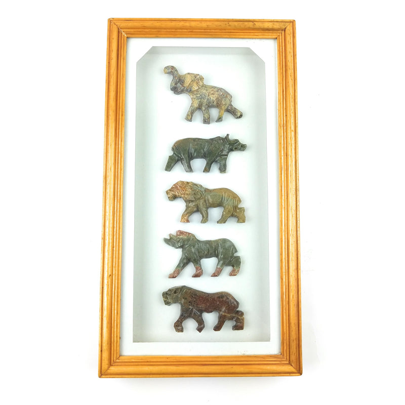 Safari Animals Shadow Box Handmade In Zimbabwe