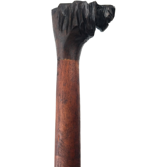 African Lion Walking Stick Hand Carved In Zimbabwe
