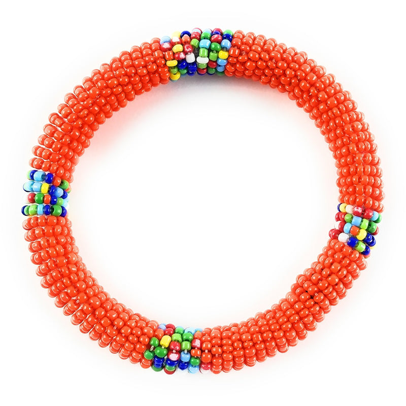 Massai Bead Bracelet - Orange