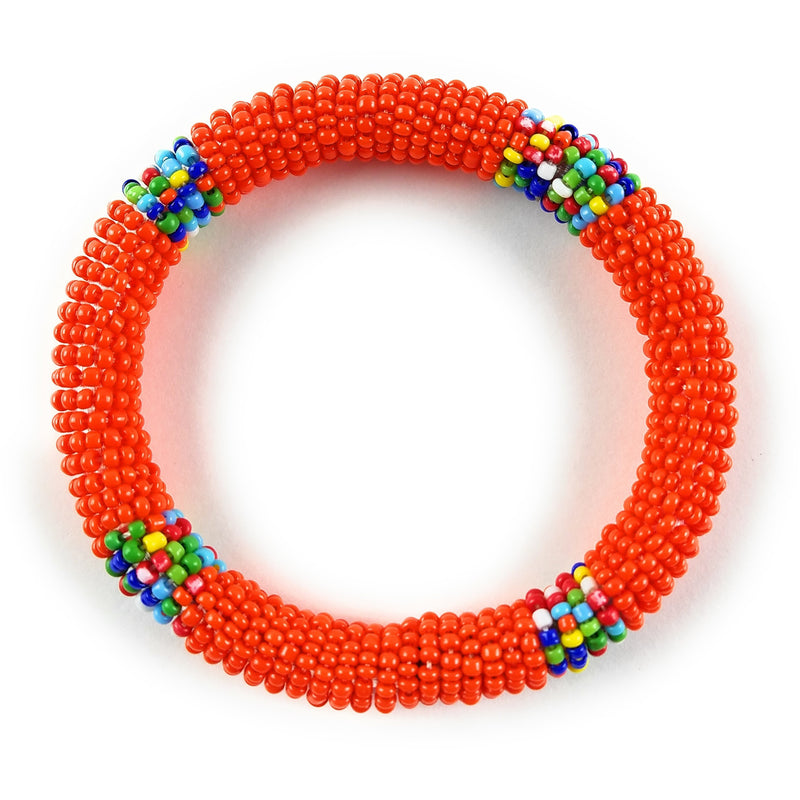 Massai Bead Bracelet - Orange