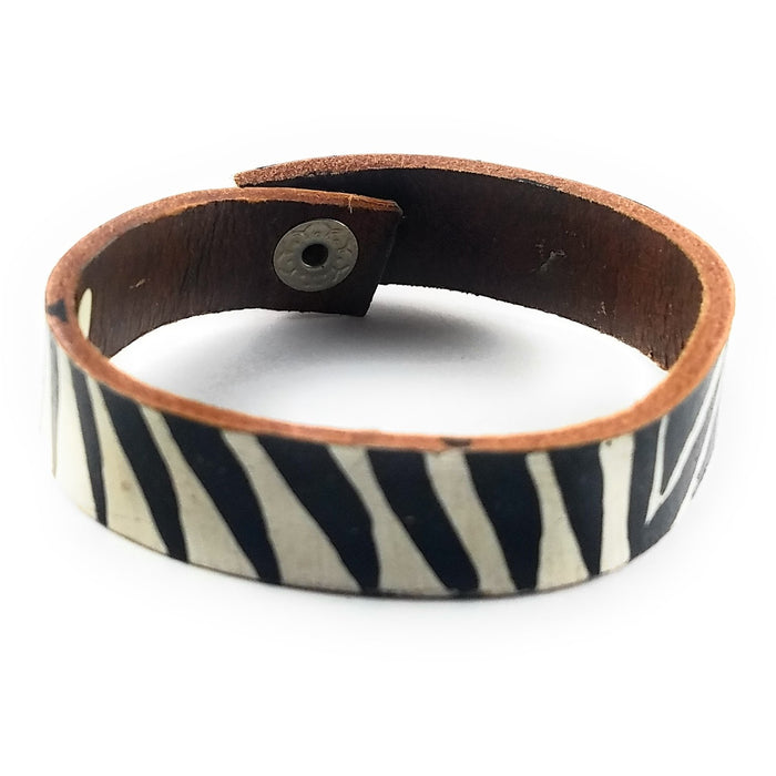 Zebra Leather Bracelet