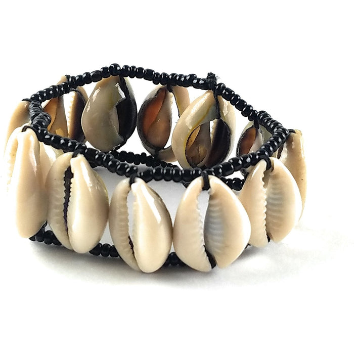 Sandy Cowrie Shell and Pearls String Bracelet – The Solshine Jewelry Co.