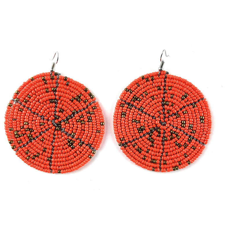 Massai Round Beaded Earrings