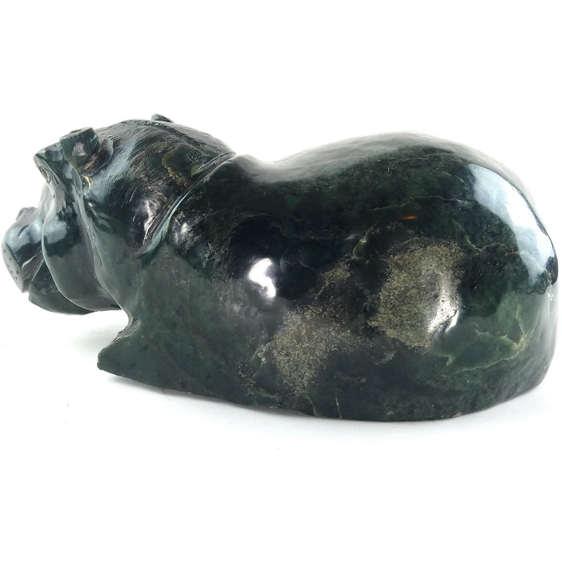 Resting Hippo Hand Carved In Zimbabwe