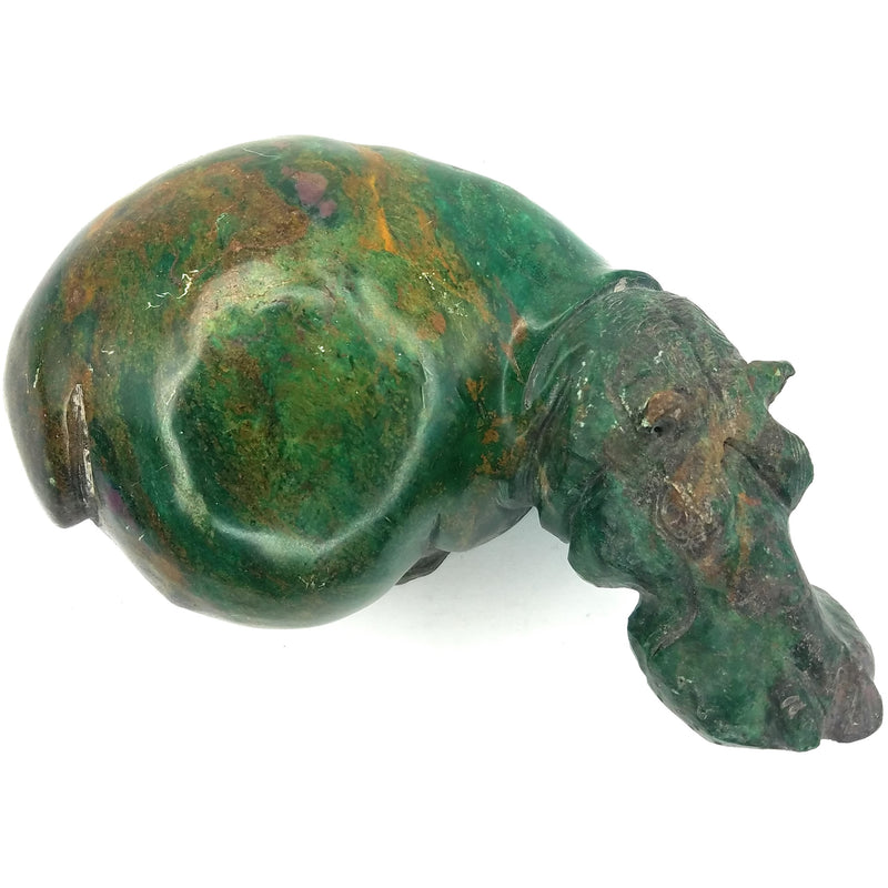 Resting Hippo Hand Carved In Zimbabwe