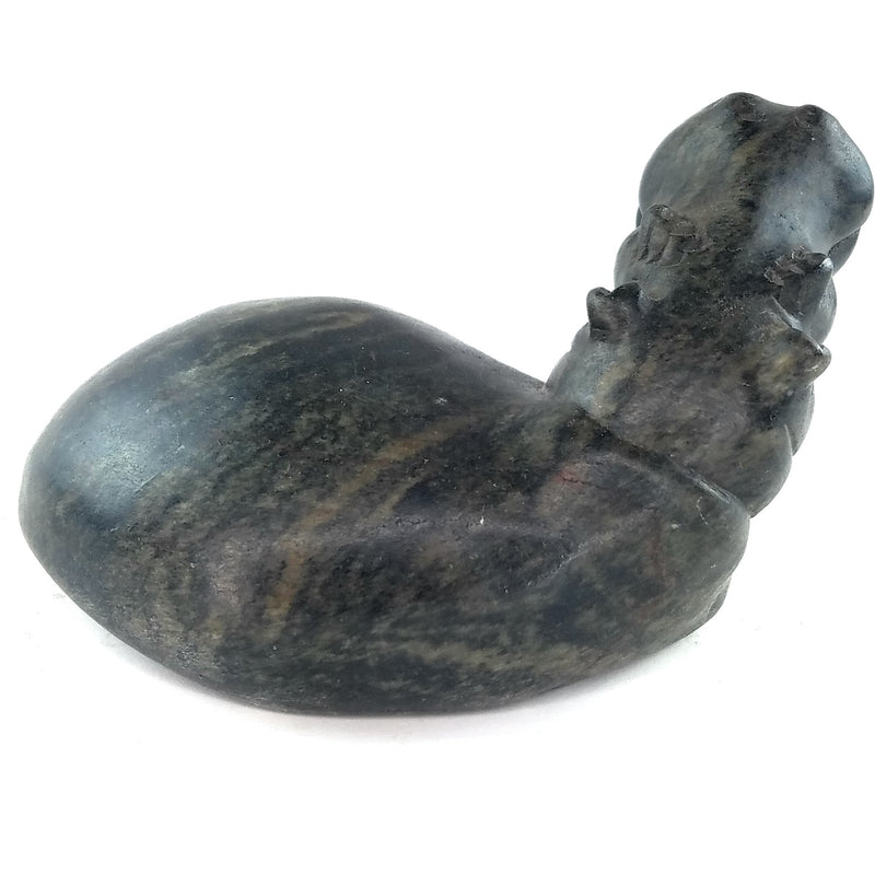 Resting Hippo Hand Carved In Zimbabwe