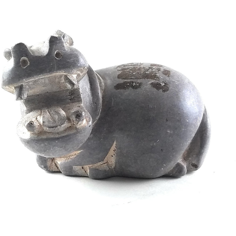 Resting Hippo Hand Carved In Zimbabwe