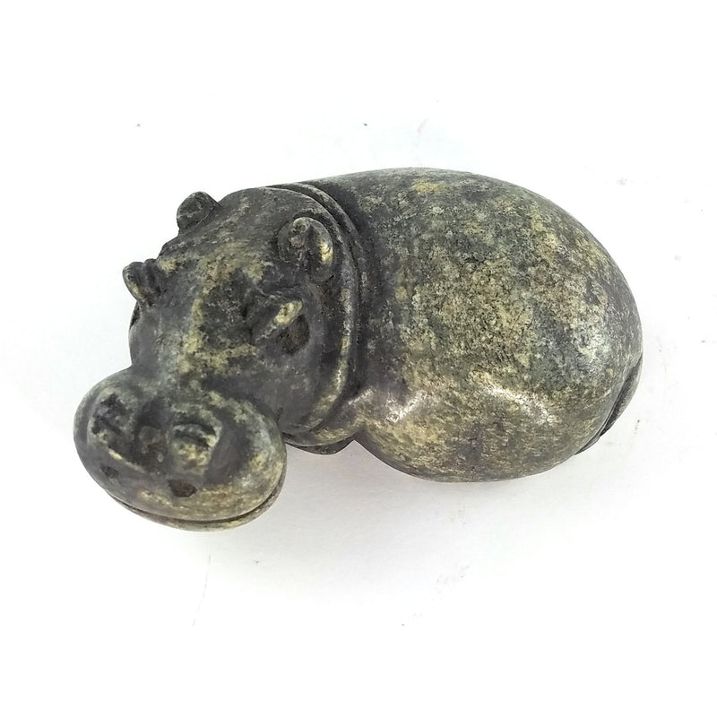 Resting Hippo Hand Carved In Zimbabwe